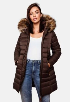 Marikoo SteppCappotto InvernaleDark Choco Donna Cappotti M5M21U001-O13 -Marikoo 980ef12ae014411a83e6aa240b9a7a3a