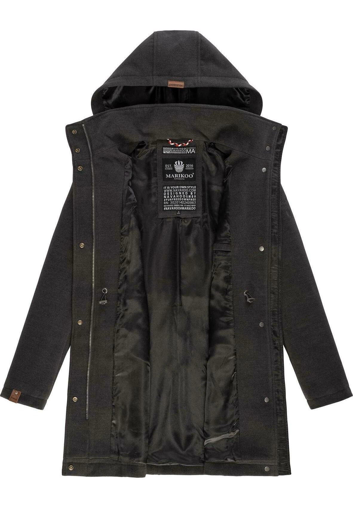 Marikoo Leilaniaa - Cappotto Invernale - Dark Grey 4 Marikoo Leilaniaa - Cappotto Invernale - Dark Grey - immagine 4