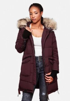 Marikoo Chaskaa - Cappotto Invernale - Dark Red Melange -Marikoo db1bae83b8ef4c03972fca4972eff092