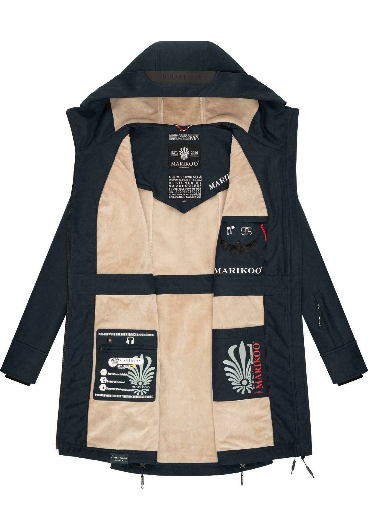 Marikoo Racquelle - Parka - Dark Blue 4 Marikoo Racquelle - Parka - Dark Blue - immagine 4