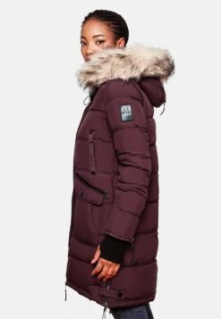 Marikoo Chaskaa - Cappotto Invernale - Dark Red Melange -Marikoo eeb878c8521c4e95bf315f2ed3fad396